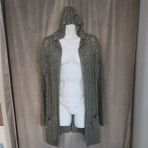 NWT Ricki's XXL Women's Gray Hooded Cardigan